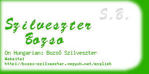 szilveszter bozso business card